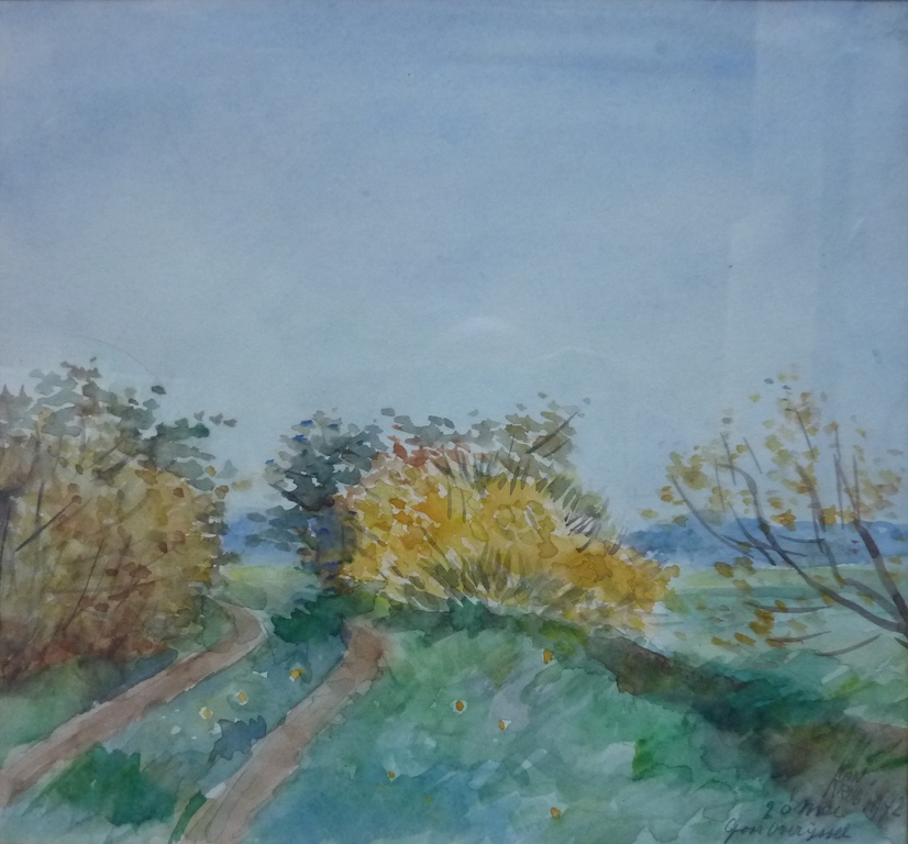 Han Krug aquarel "Goor Overijssel" 20 mei 1972 verkocht voor € 35!
