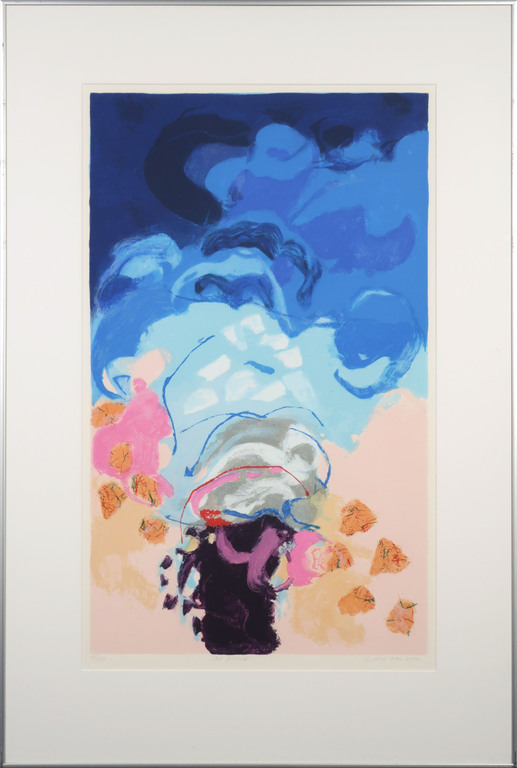 Henk van Vessem: Zeefdruk, De avond - Ingelijst verkocht voor € 60!