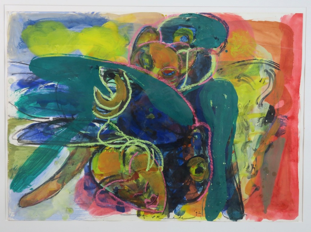 Anton Vrede: Gouache, Z.T. - Ingelijst (Groot) verkocht voor € 130!