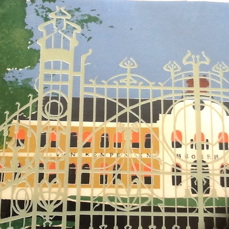 Jurjen Fontein, zeefdruk , oplage 10/13 , Zilverfabriek Voorschoten kopen? Bied vanaf 40!