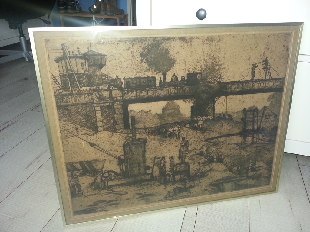 Jan Poortenaar(1886-1958), ets (groot), hand gesigneerd en in druk m.o. verkocht voor € 85!