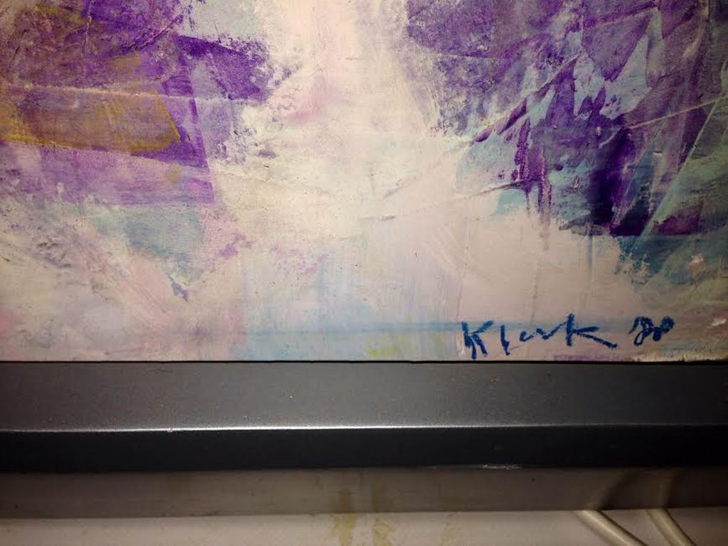 Schilderij uit jaren '80 op hardboard kopen? Bied vanaf 500!