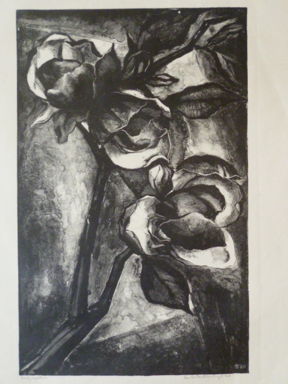 Aart van Dobbenburgh - litho - Magnolia verkocht voor € 50!