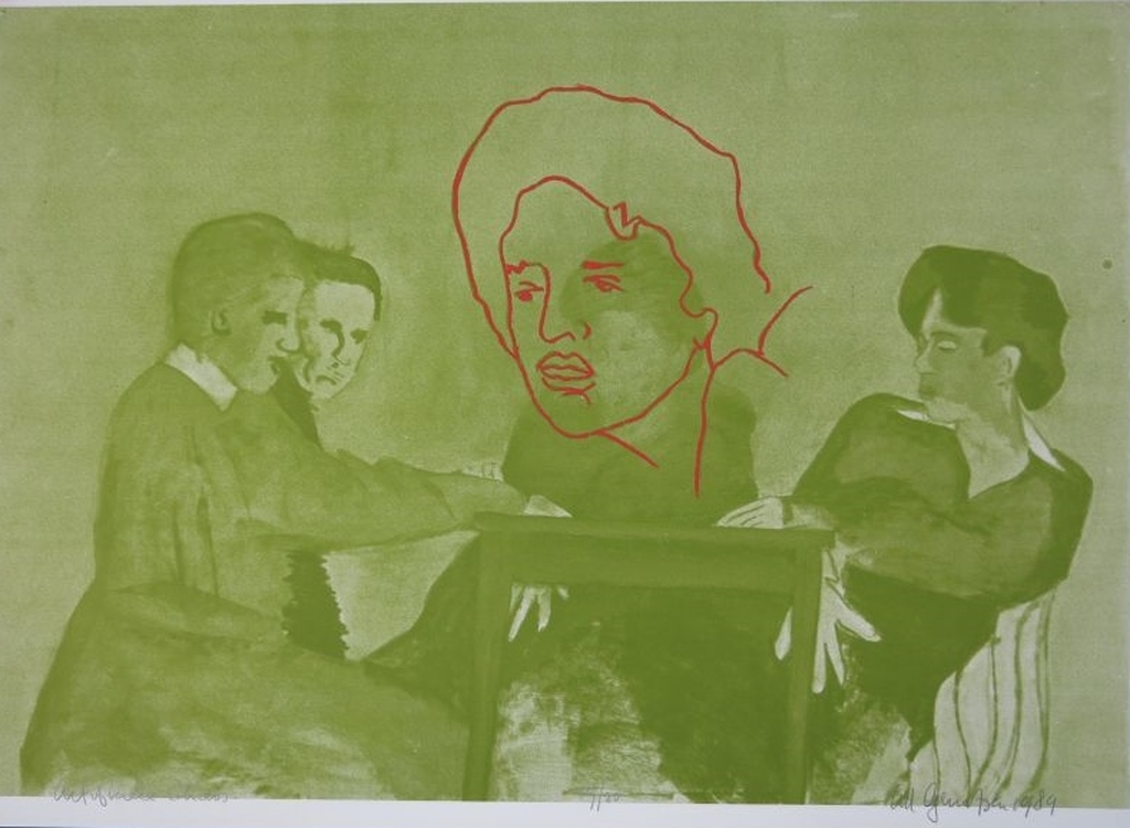 Ad Gerritsen: Zeefdruk, Artificiele Chaos (groen)  kopen? Bied vanaf 1!