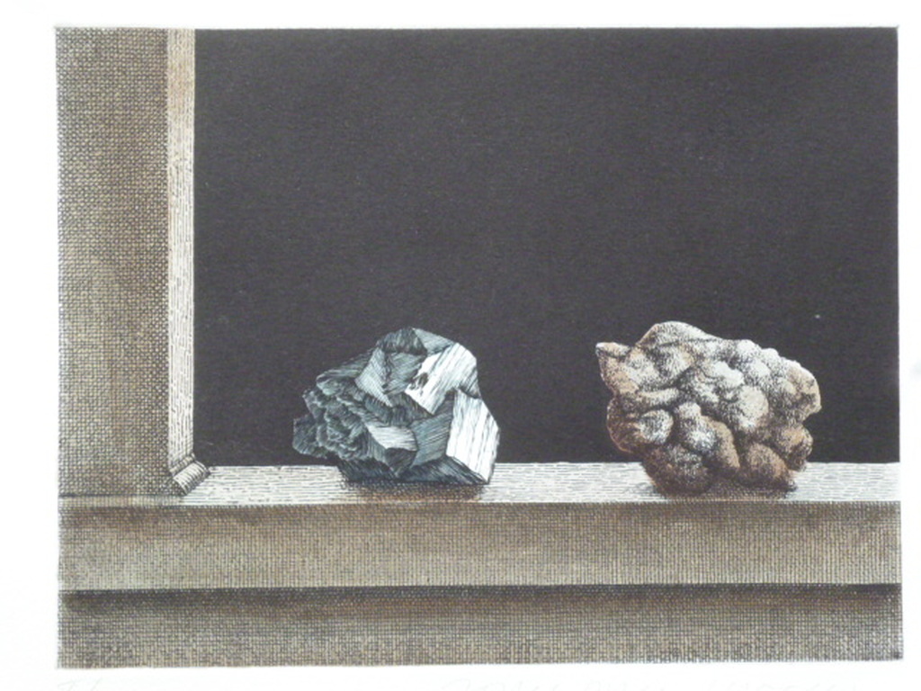 Jean Paul Vroom - ets - Twee stukken gesteente kopen? Bied vanaf 30!