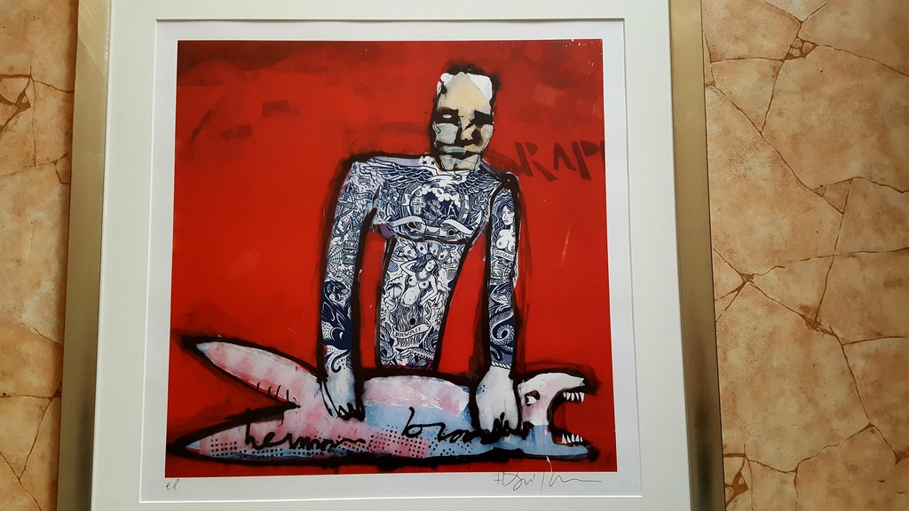 Herman Brood & Henk Schiffmacher: zeefdruk, RAP kopen? Bied vanaf 400!