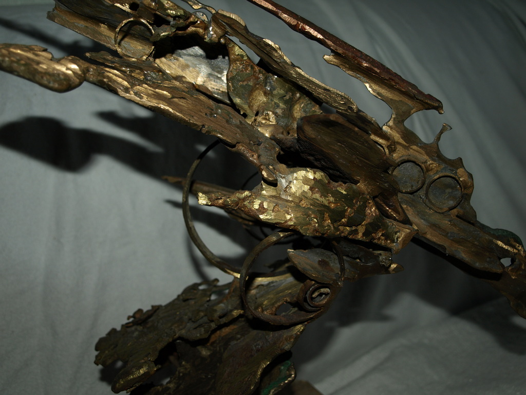 HERBERT SEILER (1928-2008) : Beeld van brons en metaal op sokkel – ca 1975  kopen? Bied vanaf 75!