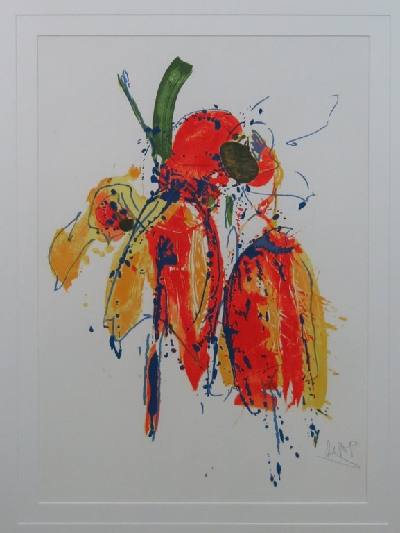 Arty Grimm: Zeefdruk, Z.T (2) - Ingelijst verkocht voor € 50!