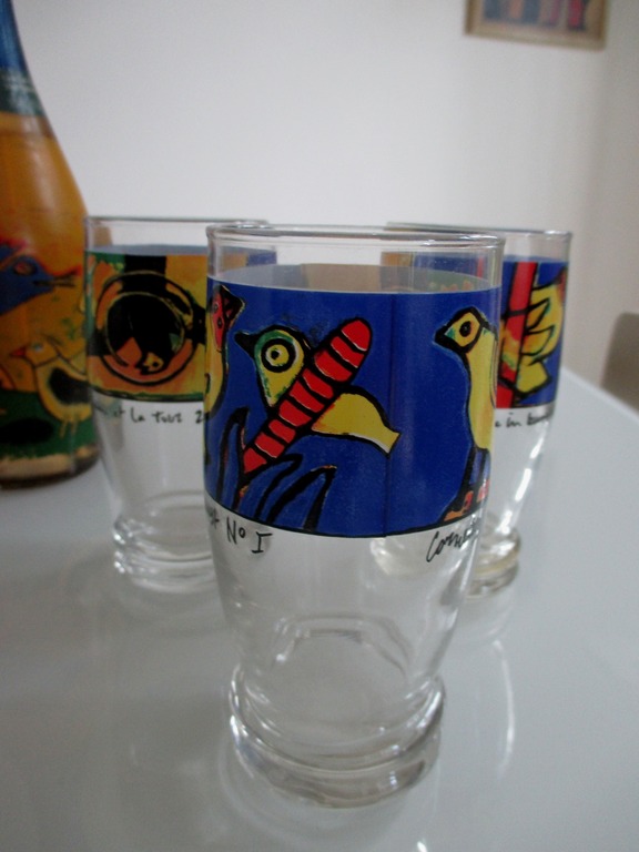 Corneille:glazen, 3 x La Femme et la Tour 2002, 2 x le tigre amoureux 1993, homm kopen? Bied vanaf 8!