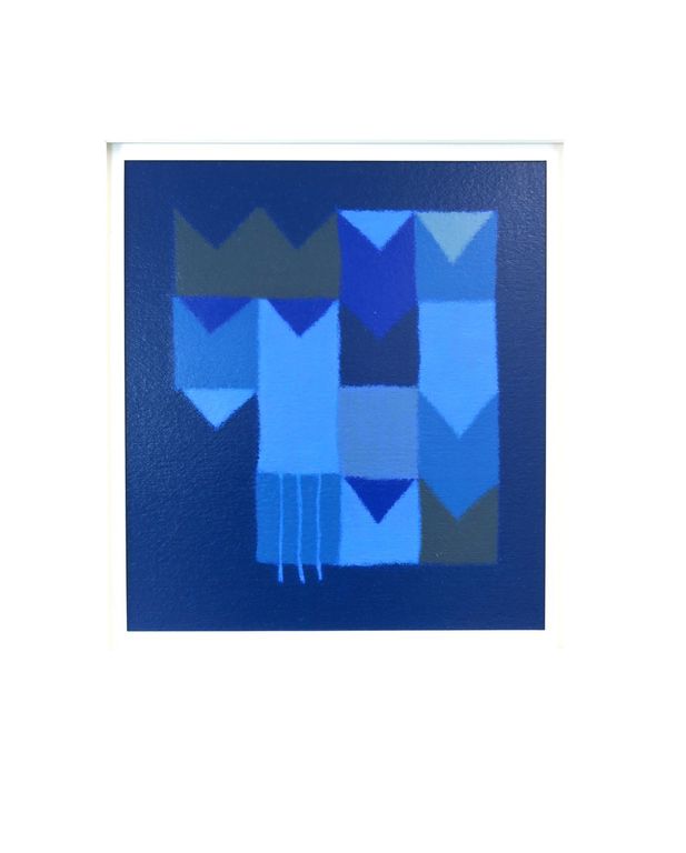 Cecile van Spronsen: Zeefdruk. Geometrische voorstelling kopen? Bied vanaf 1!