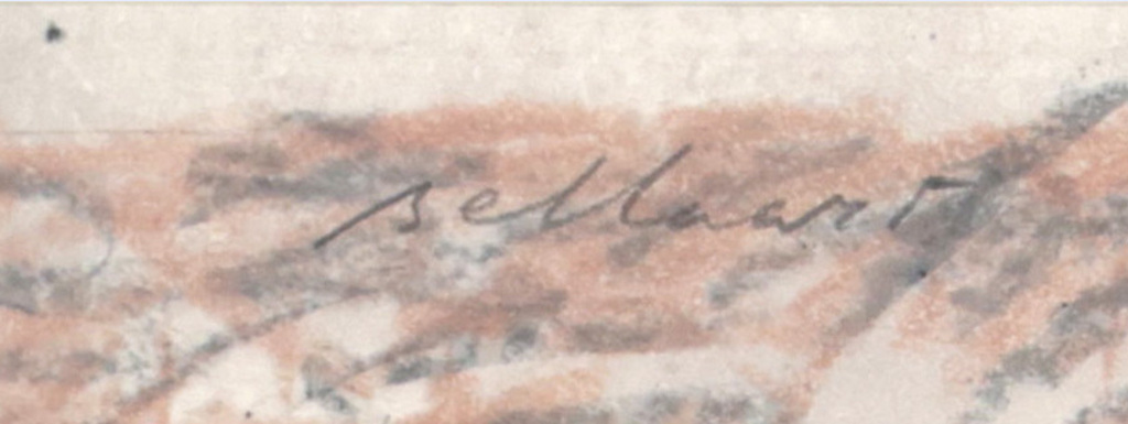 Gerard Bellaart: Krijttekening, Study for a suspender figure no.1 - Ingelijst kopen? Bied vanaf 50!