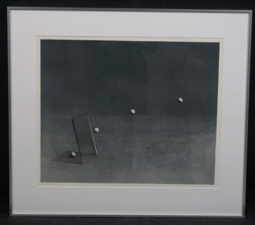 Jeroen Henneman: Litho, Het lege fort - Ingelijst verkocht voor € 75!