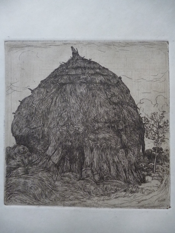 Pieter Dupont - ets - Hooiopper verkocht voor € 45!