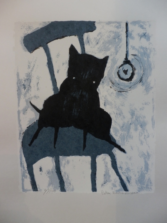 PETER BASTIAANSSEN   Zeefdruk    BLACK CAT    Handgesigneerd kopen? Bied vanaf 44!