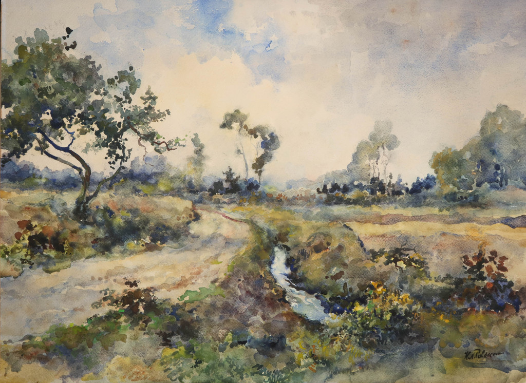 Hugo Polderman: Aquarel, Park bij Ugchelen  verkocht voor € 120!