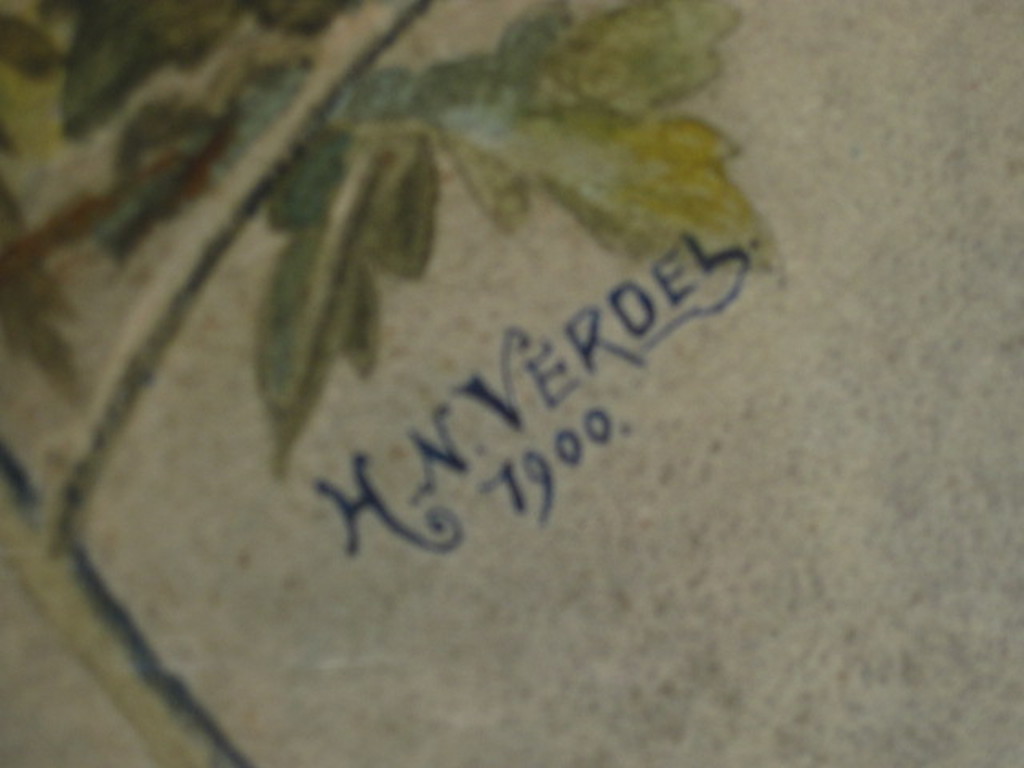Fraai antiek (1900) bloemstilleven aquarel "Margrieten" gesigneerd en gedateer   kopen? Bied vanaf 1!