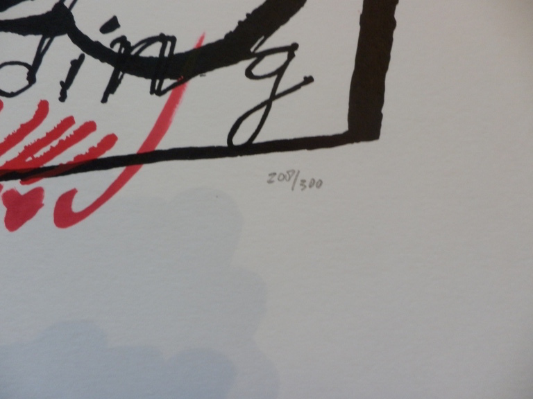 HERMAN BROOD, Gelimiteerde en HANDGESIGNEERDE Grote Zeefdruk  'LEKKER DING'  kopen? Bied vanaf 95!