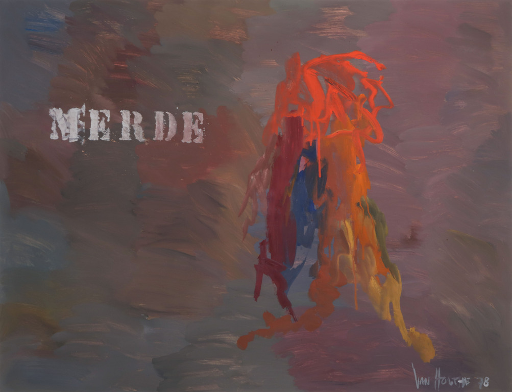 Jan van Holthe: Acryl op papier, Merde 1 kopen? Bied vanaf 1!