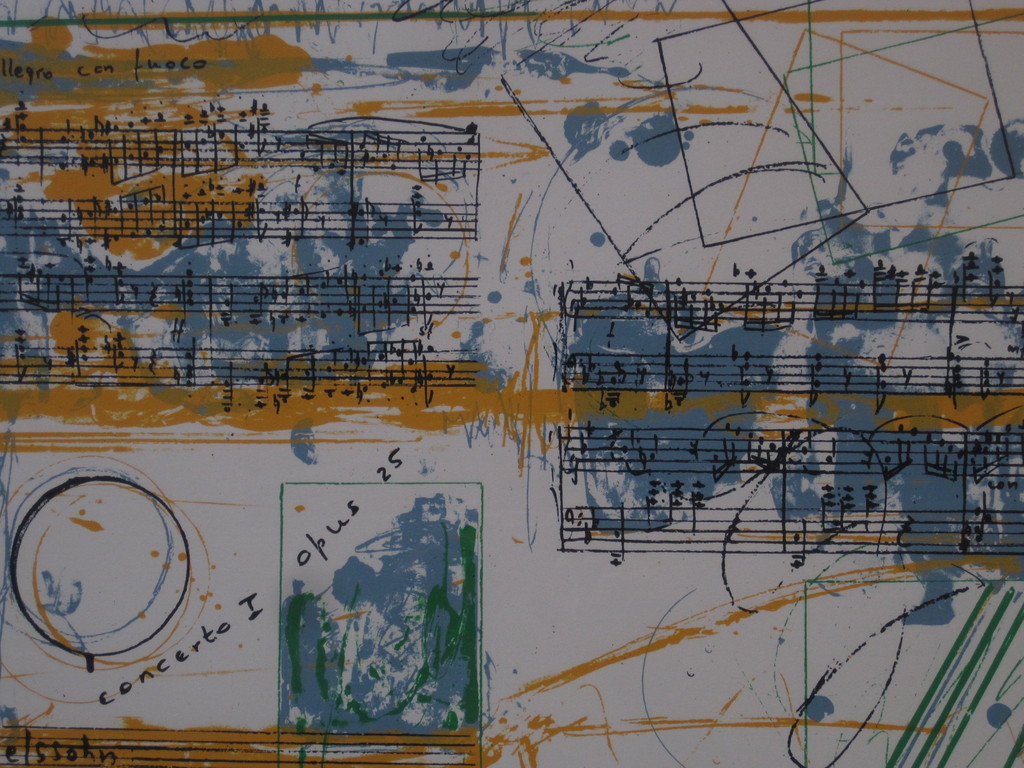 S.Middleton (1928-) litho "Mendelssohn Concerto1 opus75" 18/75 1972 kopen? Bied vanaf 1!