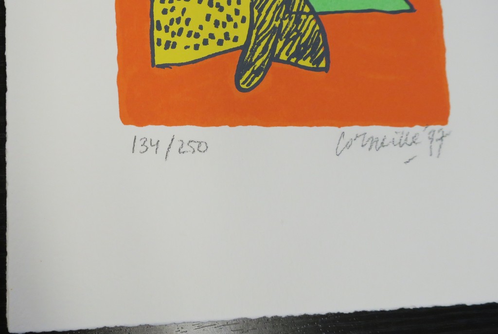 Corneille: Zeefdruk, Femme au chat jaune kopen? Bied vanaf 50!