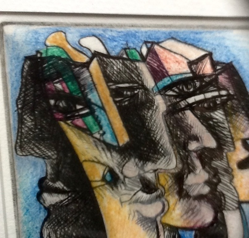 Frits van Eeden, handingekleurde ets, unica kopen? Bied vanaf 55!