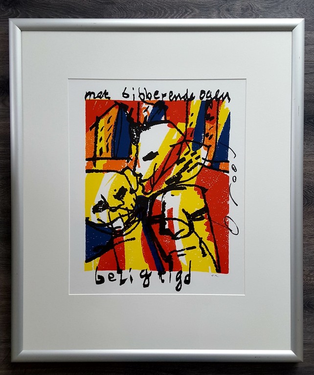 Herman Brood: zeefdruk, Met bibberende ogen verkocht voor € 250!