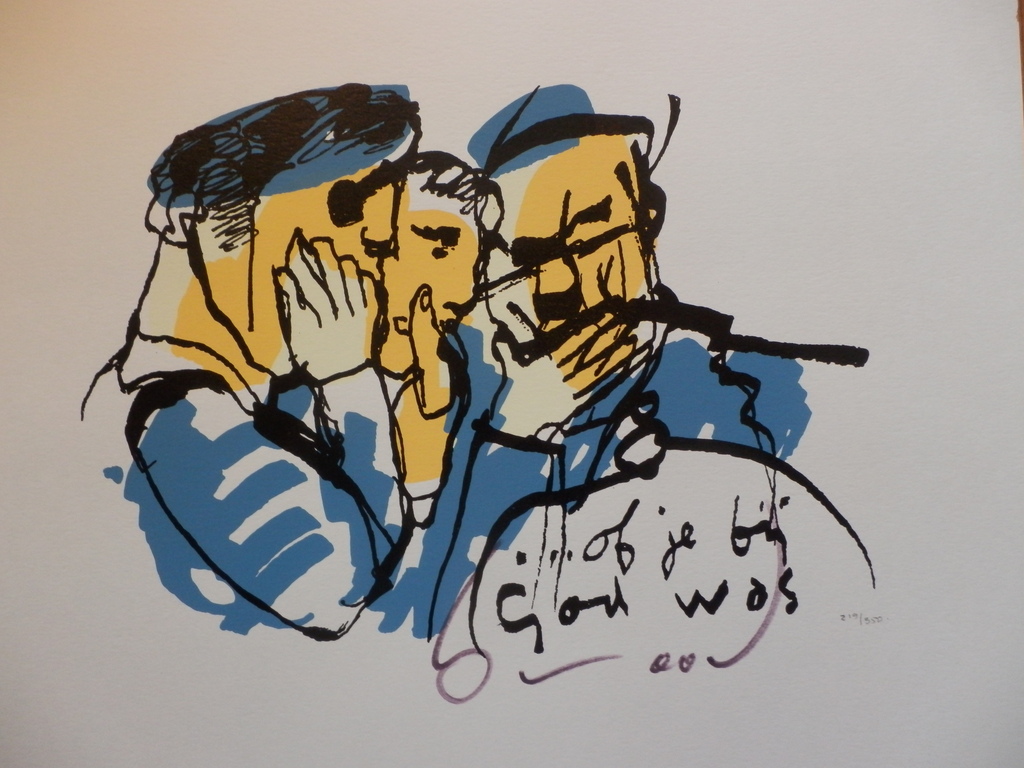 HERMAN BROOD HANDGESIGNEERDE En Gelimiteerde ZEEFDRUK OF JE BIJ GOD WAS kopen? Bied vanaf 125!