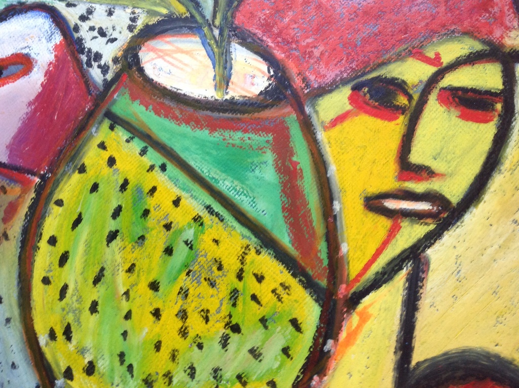 Janna, z.t. Olie op board,  82  x 72 cm  kopen? Bied vanaf 60!