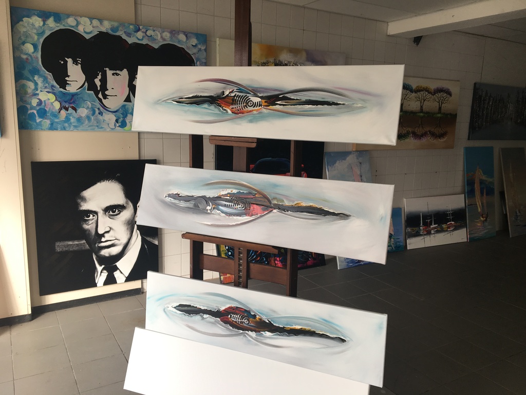 Gena- Abstract Drie luik kopen? Bied vanaf 300!