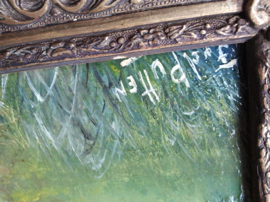 landschap - olieverf op paneel - gesigneerd  kopen? Bied vanaf 1!