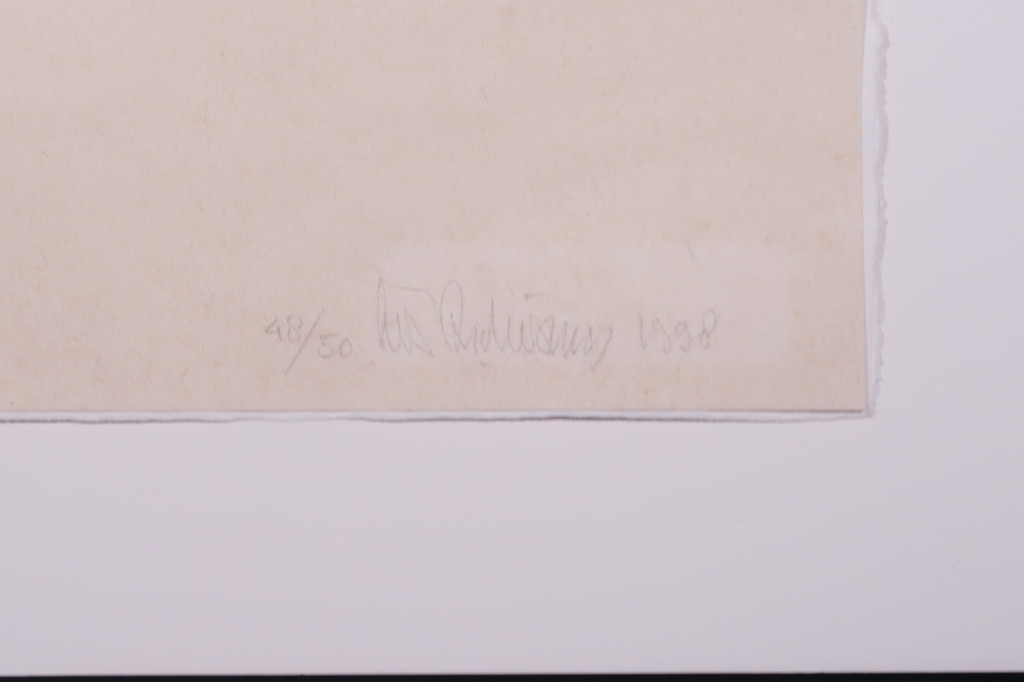 Cees Andriessen: Houtsnede, Z.T. + Anna Enquist: Gedicht, Excursie I kopen? Bied vanaf 1!