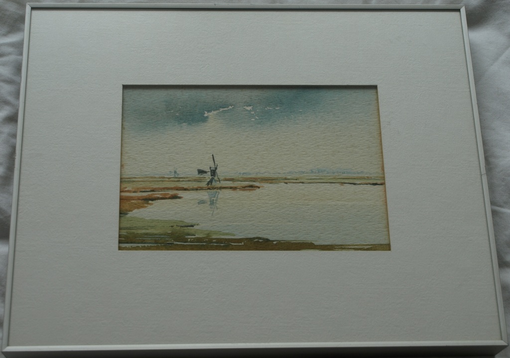 JAN GROENHART (1952) : Aquarel – Petmolentje in Wormer en Jisperveld – ca 1990 kopen? Bied vanaf 35!