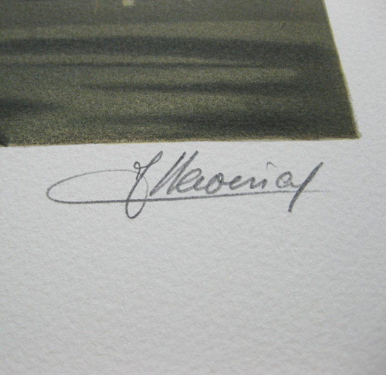 Jean-Luc Lecoindre - "Au bord du quai" - kleuren litho - Hand gesigneerd kopen? Bied vanaf 45!