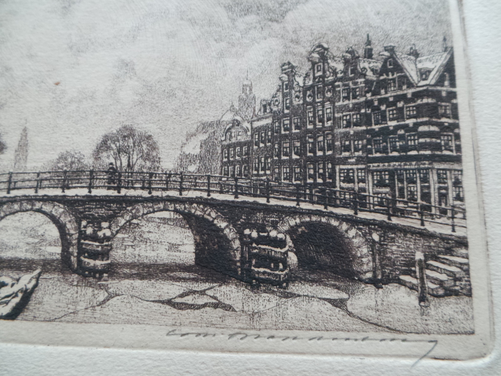 Cornelis Brandenburg. Ets. Leidschegracht kopen? Bied vanaf 55!