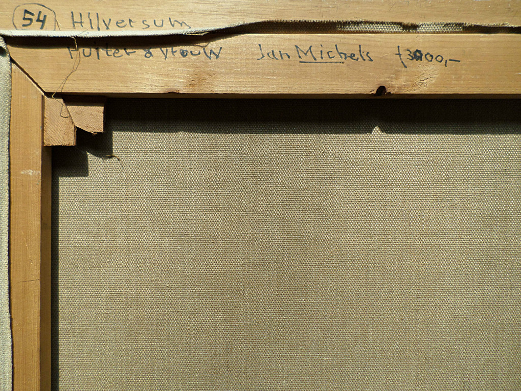 Jan Michels - Ruiter en vrouw, olieverf op doek (ingelijst, groot) kopen? Bied vanaf 210!