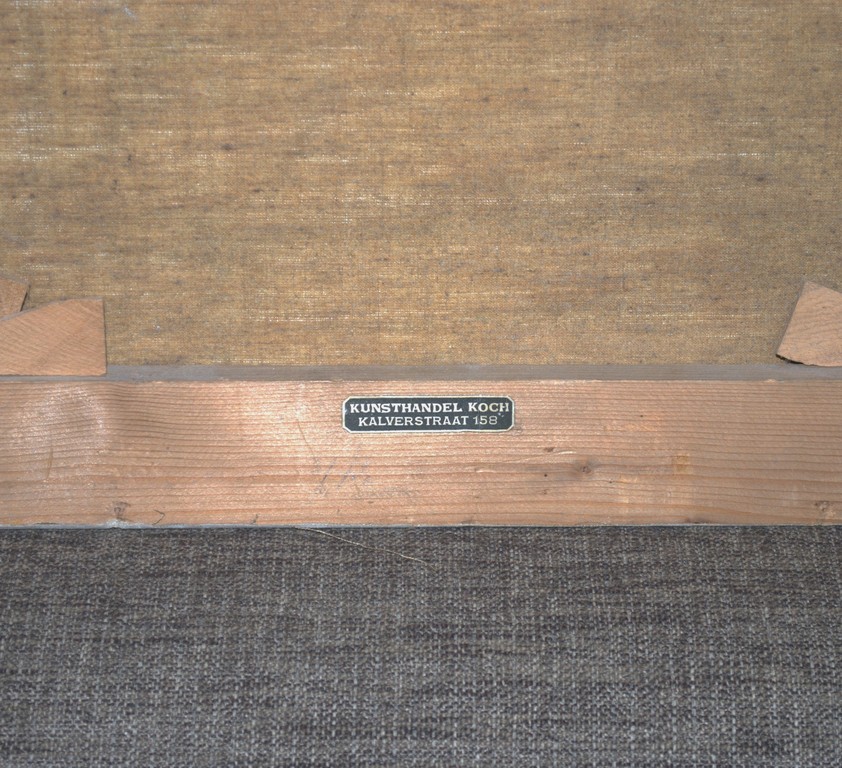 zonnige mediterraanse doorkijk - olieverf op doek - kunsthandel Koch kopen? Bied vanaf 45!