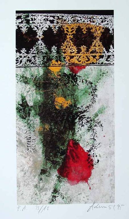 Hans Peter Adamski, litho, Fahnenentwurf 3, 1995 kopen? Bied vanaf 145!