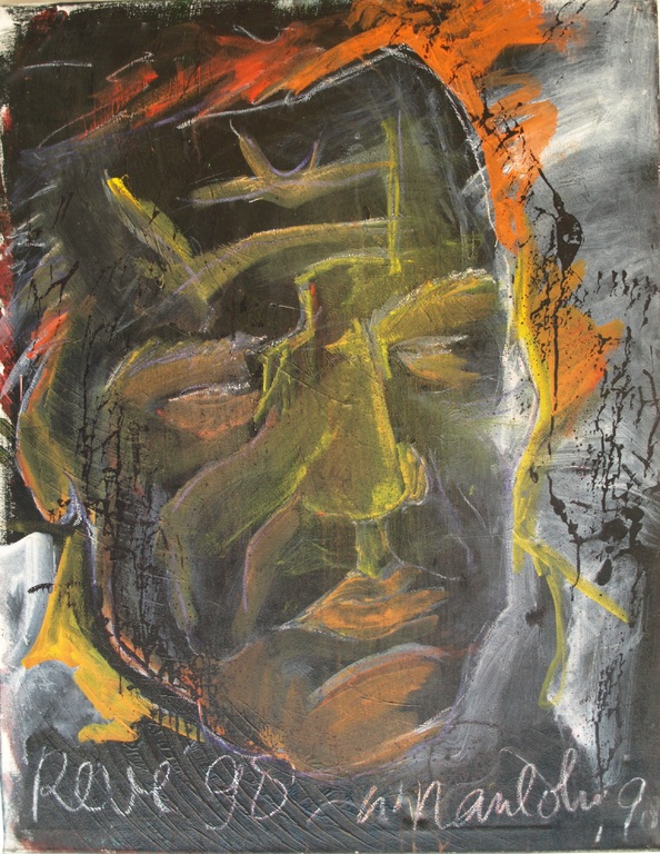 Willy Nanlohy : Acrylverf op linnen - Gerard Reve - gesigneerd - 1998  kopen? Bied vanaf 1!