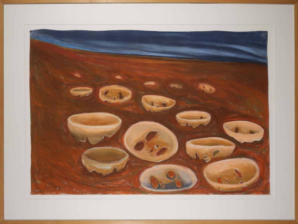 Jessica Muller: Krijttekening, The lost faces - Ingelijst (Groot) kopen? Bied vanaf 35!