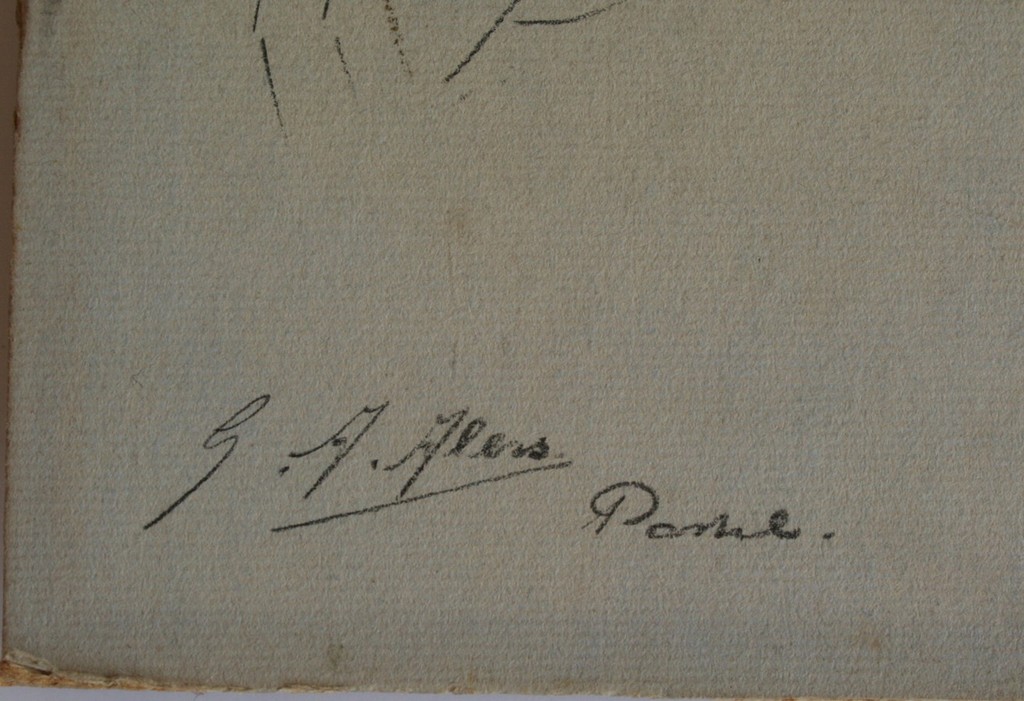 Pastel tekening op karton - meer in het vlakke land - gesigneerd kopen? Bied vanaf 1!