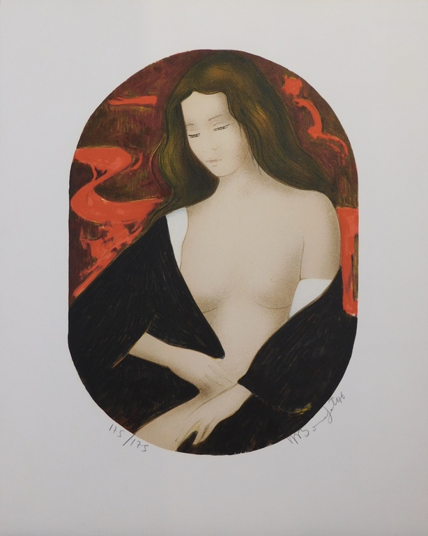 Alain Bonnefoit - Kleurenlitho - Nu dans une Ovale verkocht voor € 60!