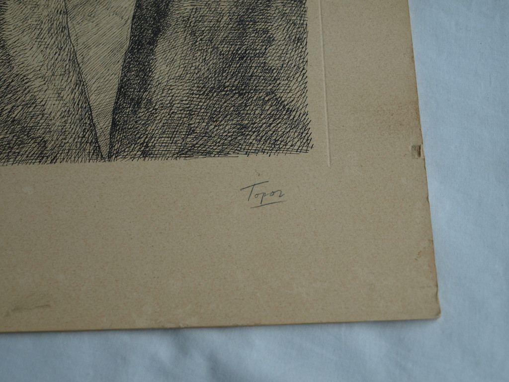 Topor: Ets , De gespleten vrouw – gesigneerd – ca 1970 kopen? Bied vanaf 50!