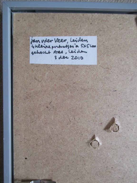 4 portretten gouache, ingelijst, Jan van der Veer Leiden kopen? Bied vanaf 10!