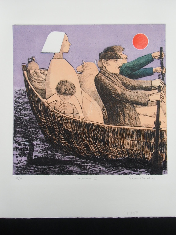 ISLANDERS II  //  KLEURETS MET HOUTDRUK VAN FRANS WESSELMAN kopen? Bied vanaf 40!