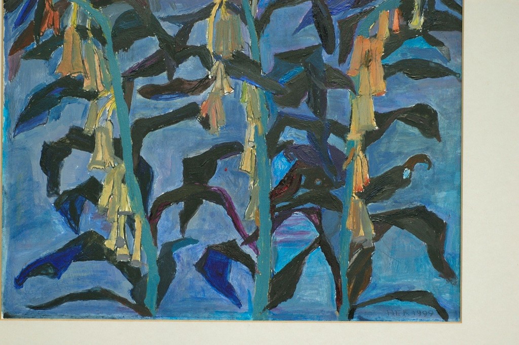 Hans Ebeling Koning, gouache, Salomonszegels kopen? Bied vanaf 60!