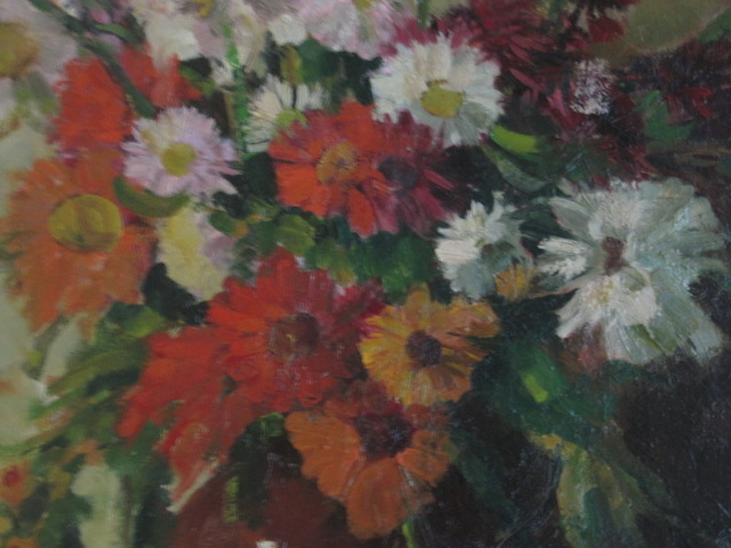 Imponerend en GROOT bloemenstilleven olieverf/doek Jan den Hengst 1904-1983 kopen? Bied vanaf 1!