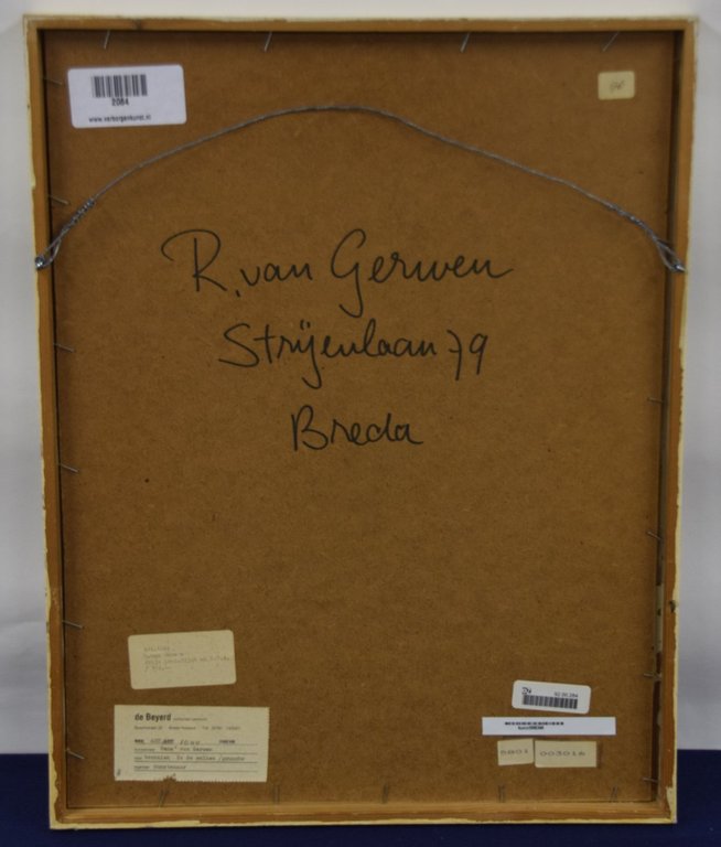 Rene van Gerwen - Gouache op Papier - In de Wolken kopen? Bied vanaf 10!