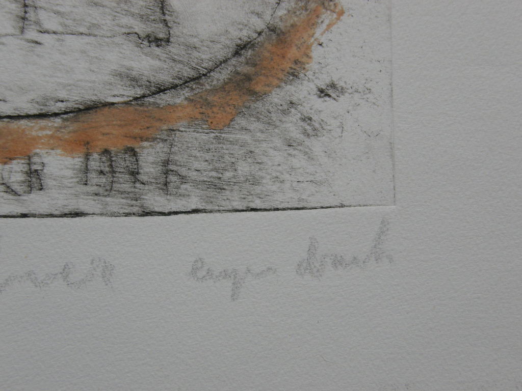 Anton Heyboer: Ingekleurde ets, eigen druk, potlood gesigneerd kopen? Bied vanaf 70!