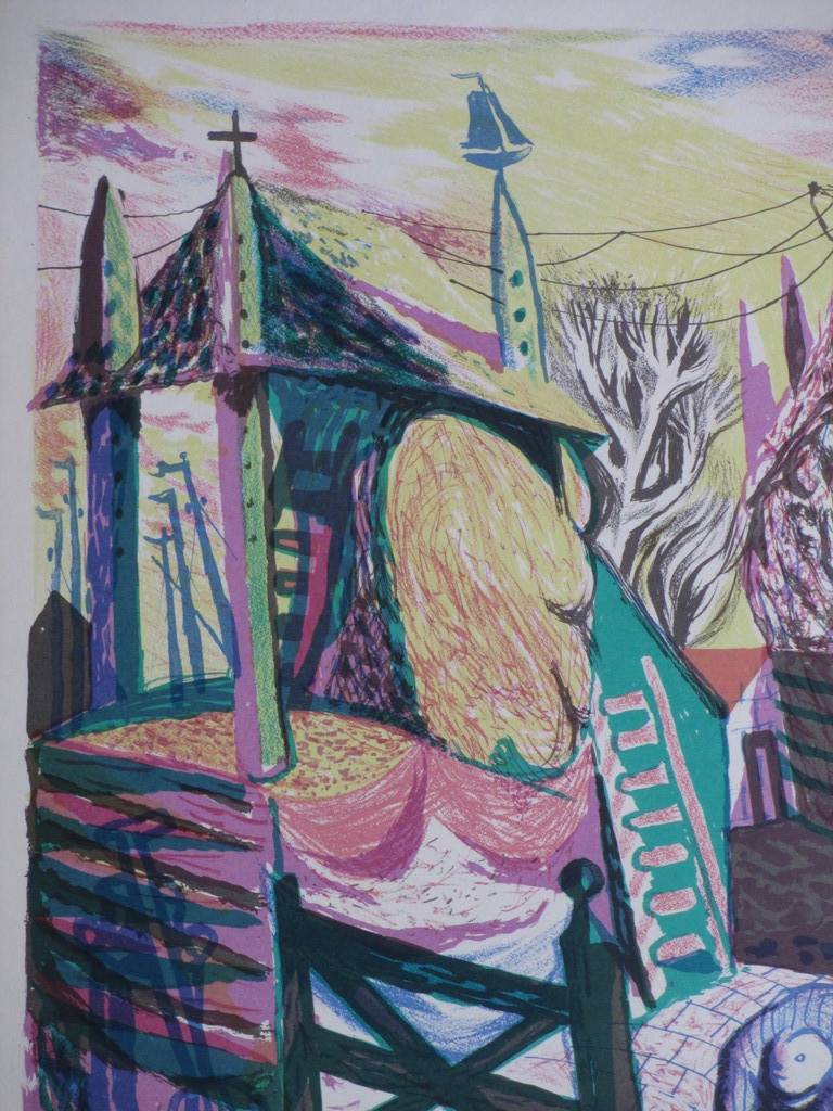 Nicolaas Wijnberg, Noord-Hollandse boerderij, Kleurenlitho kopen? Bied vanaf 25!