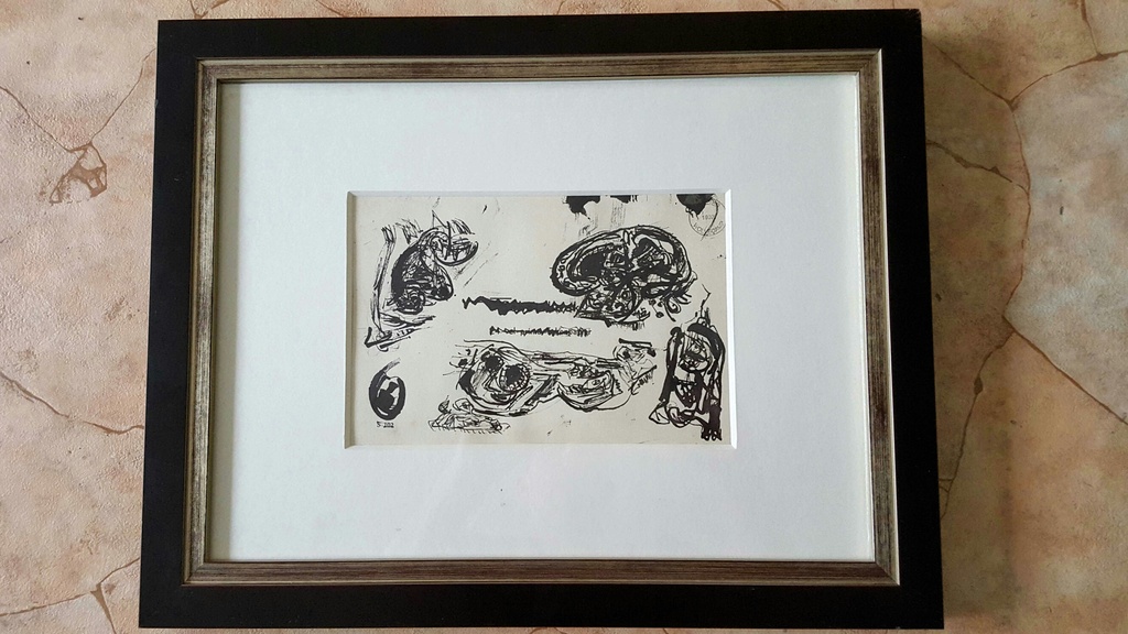 Theo Wolvecamp, inkt tekening op papier (dubbelzijdig) verkocht voor € 750!